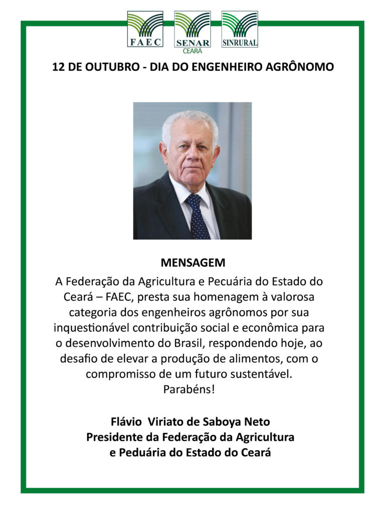 Mensagem Dia do Engenheiro Agrônomo